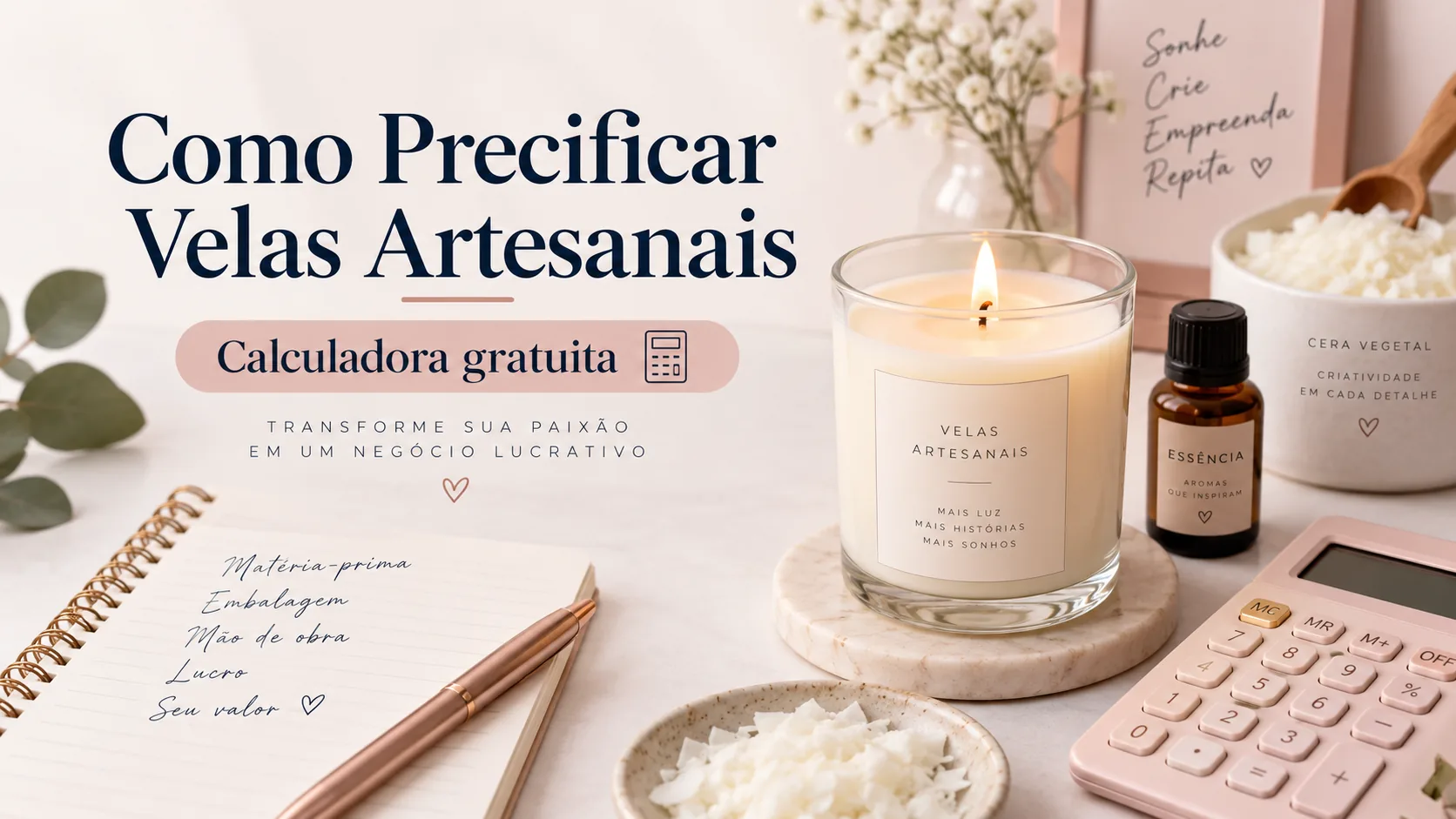 Como faço para calcular o custo de uma vela