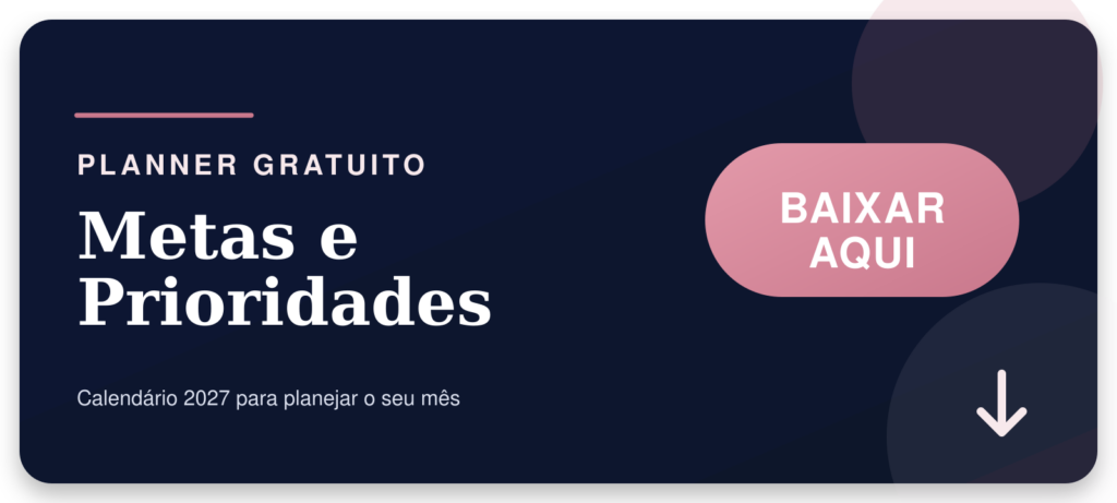 Calendário 2027 com Metas e Prioridades