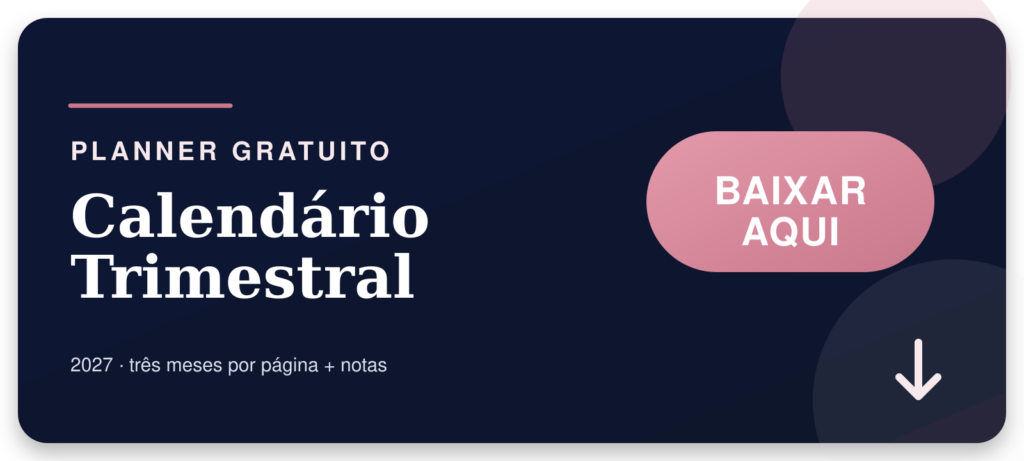 Calendário 2027 Trimestral para Planner: Organize 3 Meses por Página