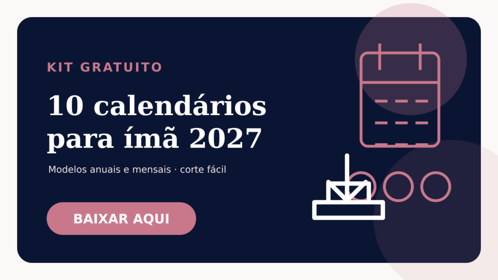 Calendário 2027 para Ímã de Geladeira: 10 Modelos Grátis